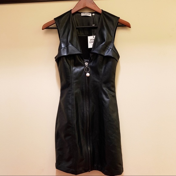 Opening Ceremony Faux Leather Bustier Dress 2 - Picture 4 of 4